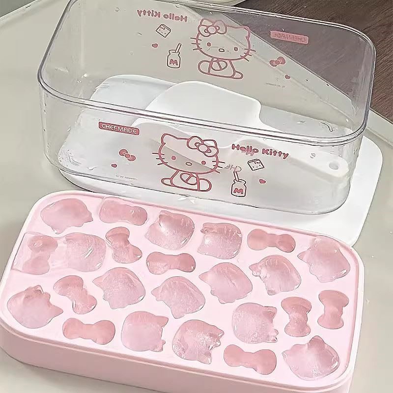HelloKitty冰块模具家用食品级硅胶冰格卡通储冰盒大容量制冰盒