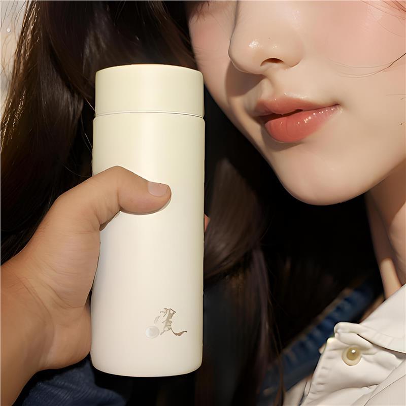 陶瓷内胆轻便保温杯办公水杯带盖防漏车载简约无异味陶瓷密封水杯