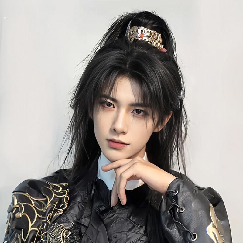 古风男生中长假发套 汉服仙侠造型假发 男士汉服搭配假发