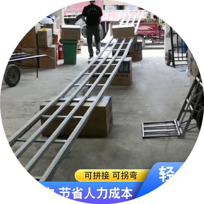 卸货神器滑梯无动力滑轨滑道下货可拐弯搬运装车卸货神器流利条