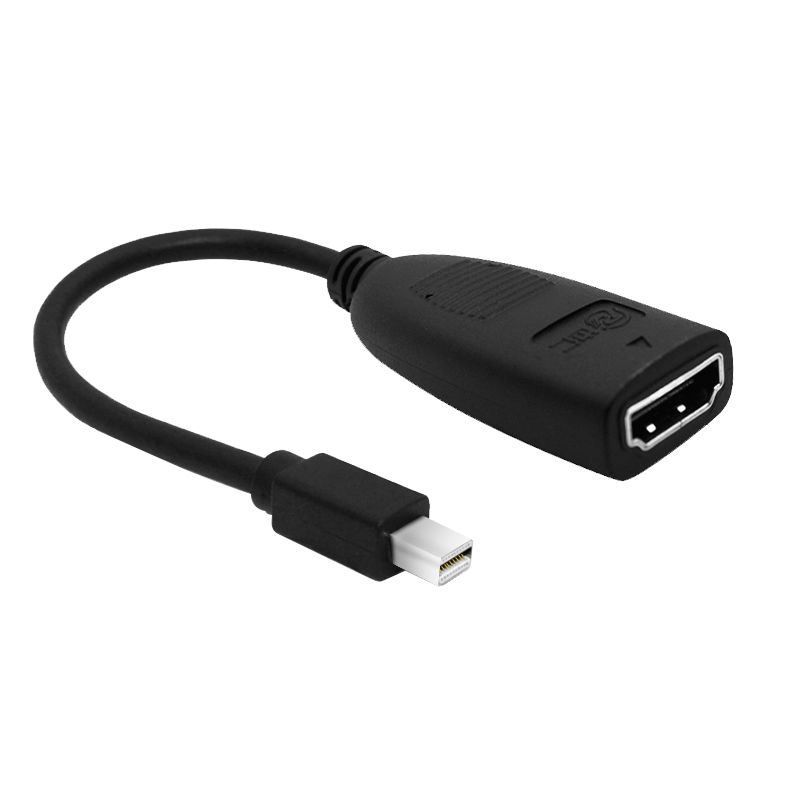 也仁主动式迷你minidp转hdmi/vga/dvi转换器苹果电脑同屏显示器