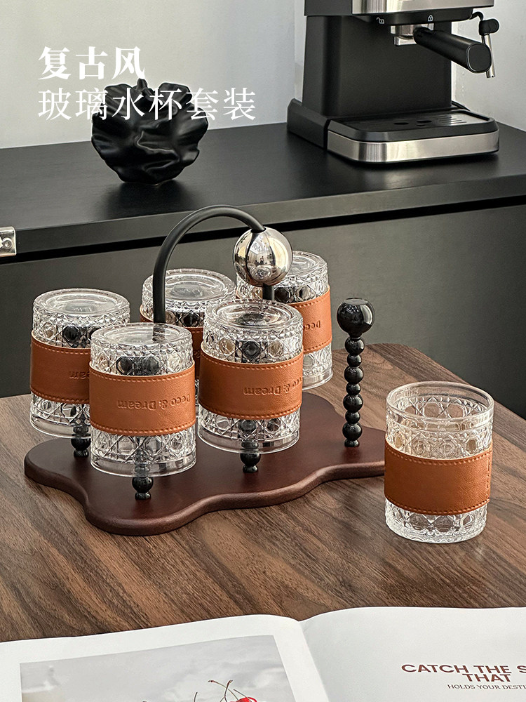 金卡佰水杯套装家用喝水茶杯玻璃杯大容量乔迁新居高级感杯子杯具