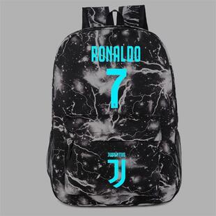 艾登森尤文图斯书包足球队周边双肩背包球迷运动C罗夜光中小学生