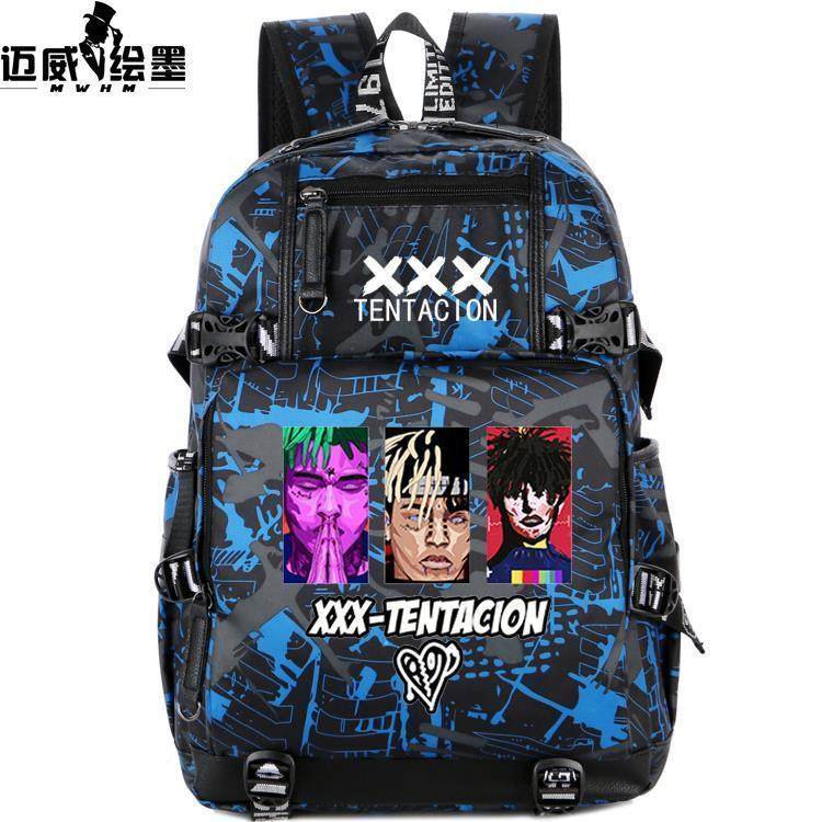 xxxtentacion布瑞吉嘻哈说唱双肩包背包男女初高中学生书包电脑包