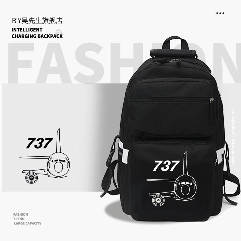 2024新款BOEING波音787公司航空飞机飞行员飞友爱好者多层包双肩