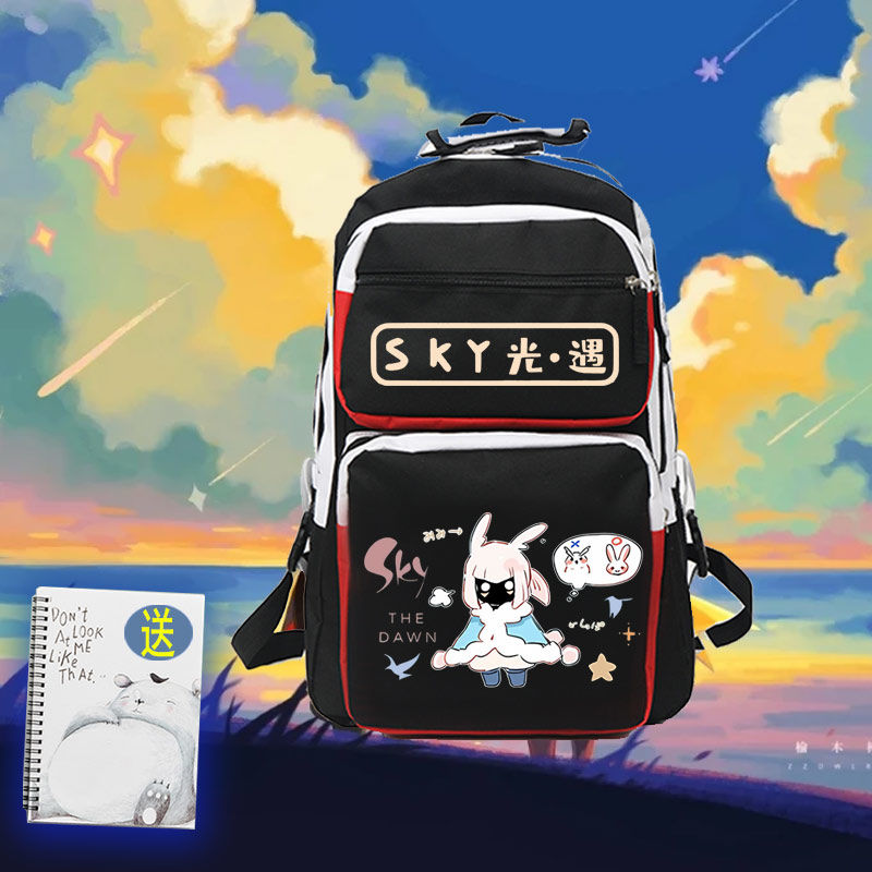 2024sky光遇平菇白鸟动漫游戏二次元男女双肩背包休闲学生书包百