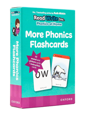 牛津自然拼读闪卡音节学习 英文原版Read Write Inc. Phonics: Home More Phonics Flashcards 3-6岁儿童英语早教启蒙高效英语字卡