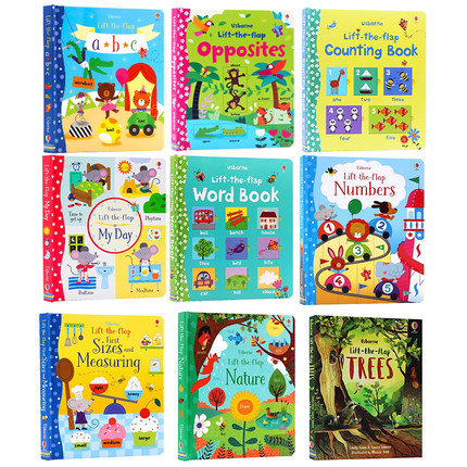 Usborne Lift The Flap尤斯伯恩翻翻书英文原版绘本 Periodic Table 元素周期表 shapes形状图形数字自然认知幼儿科普百科英语读物