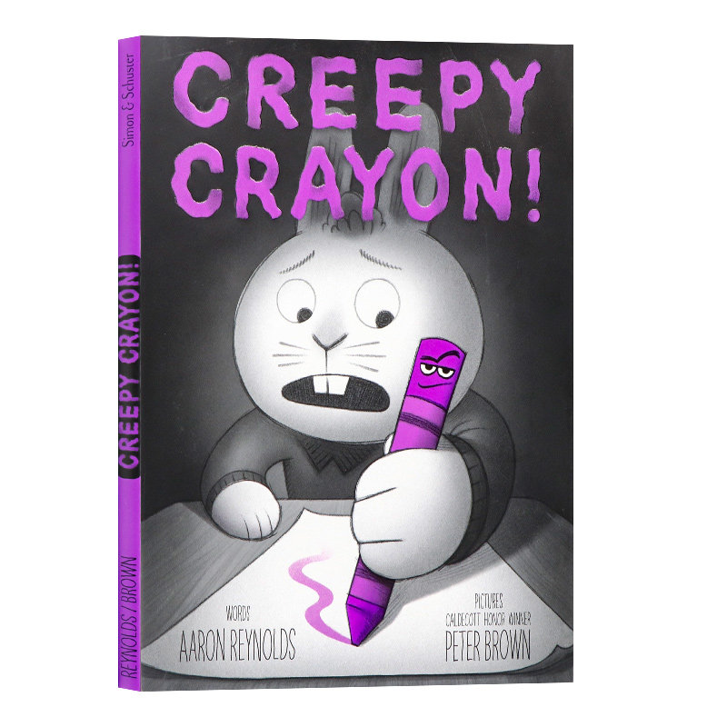 蜡笔怪 英文原版绘本 Creepy Crayon 凯迪克获奖得主作品恐怖搞笑主题精装绘本 纽约时报畅销书少儿英语 搭胡萝卜怪Aaron Reynolds