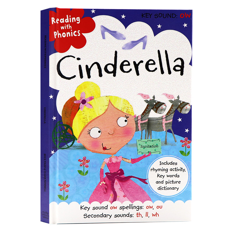 灰姑娘 英文原版绘本 reading with phonics cinderella 自然拼读童话