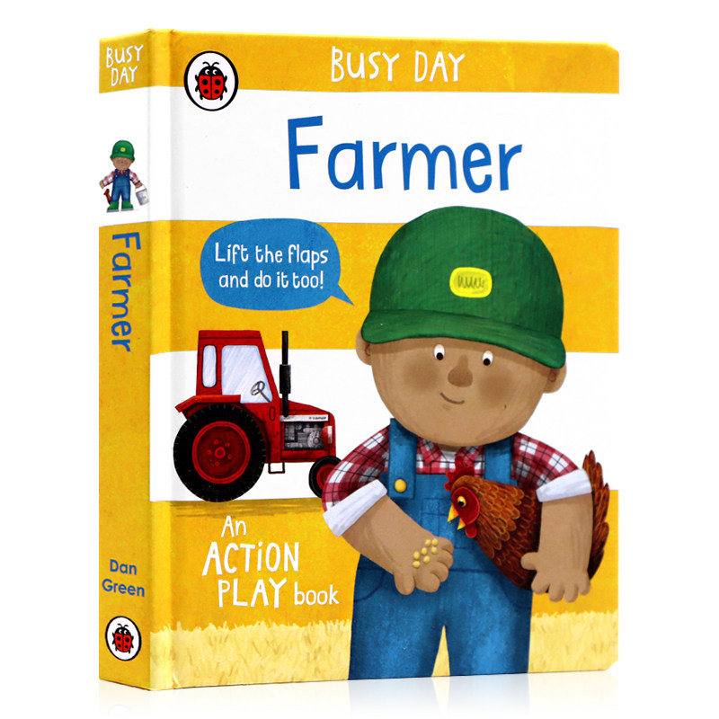 英文原版 busy day: farmer 小瓢虫忙碌的一天:农民 0-3岁职业认知