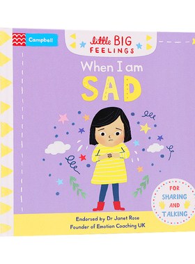 当我难过的时候 英文原版绘本 Little Big Feelings When I am Sad 幼儿情商启蒙社交培养情绪表达纸板书机关操作书亲子互动