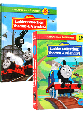 托马斯和朋友们分级阅读进阶版 Thomas and Friends Learning Ladder 英文原版绘本 2册精装含20个故事小火车托马斯英语读本5-10岁