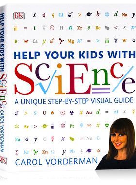 DK科学教室 图解生物 化学 物理 学习技巧DK Help Your Kids with Science 英文原版 家庭育儿 科普 Carol Vorderman 全彩大开本