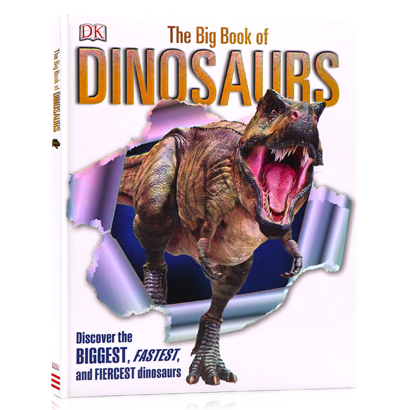 DK 恐龙 英文原版 DK Big Book of Dinosaurs 精装大开本 儿童科普读物 百科全书 5-8岁年龄段启蒙书三叠纪侏罗纪白垩纪恐龙启蒙史