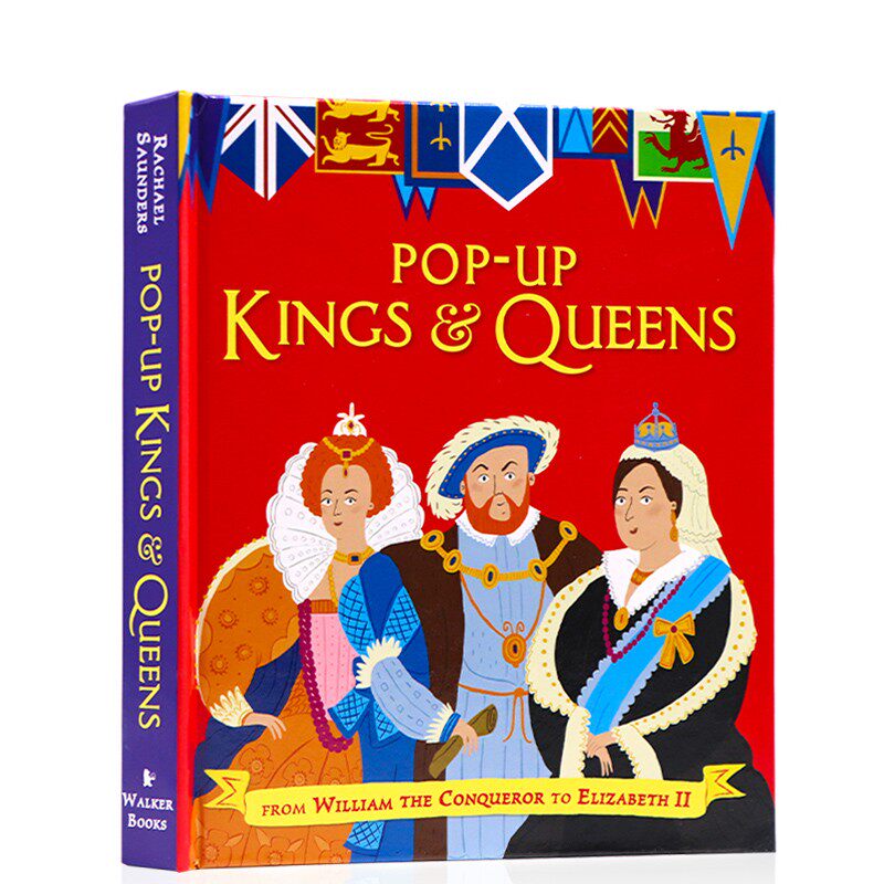 国王与王后翻翻立体书 英文原版绘本 pop-up kings and queens 儿童