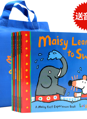 小鼠波波全套6册英文原版绘本 Maisy Swimbag goes camping廖彩杏书单推荐 送书包 儿童英语启蒙图画故事书