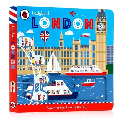 英文原版绘本 London a push-and-pull tour of the city 伦敦:一个推拉式的城市之旅 英语启蒙早教机关操作纸板书 Ladybird出品