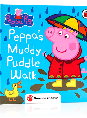 佩奇的泥坑漫步 英文原版绘本 Peppa's Muddy Puddle Walk 粉红猪小妹 Peppa Pig 精装纸板书 儿童英语启蒙亲子互动睡前图画故事书