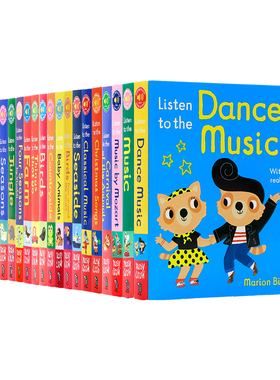 我的小小音乐厅 英文原版绘本 Listen to the Music 莫扎特古典音乐胡桃夹子农场小鸟叫声触摸发声书系列 儿童乐感启蒙早教纸板书