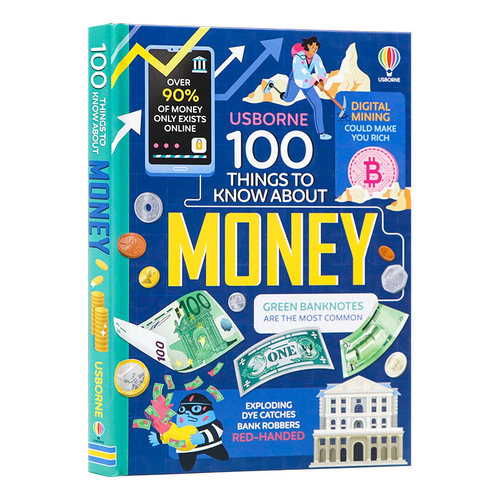 Usborne 关于金钱的100件事 英文原版 100 Things to Know About Money 儿童插画精装科普绘本 进口童书 儿童货币启蒙 9-11岁