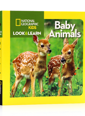 美国国家地理儿童百科书英文原版National Geographic Little Kids Look and Learn: Baby Animals动物宝宝低幼科普百科纸板书