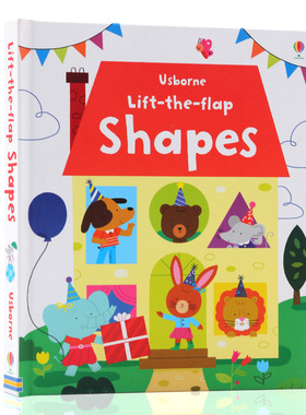 英文原版绘本Usborne Lift The Flap Shapes形状认知翻翻书 尤斯伯恩图书 英文单词幼儿早教英语启蒙绘本
