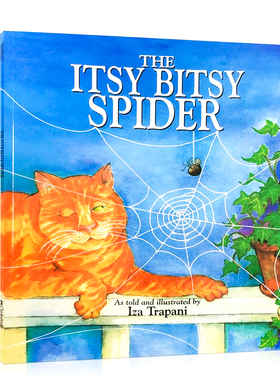 小蜘蛛爬啊爬 The Itsy Bitsy Spider 英文原版绘本  廖彩杏推荐 入门儿歌童谣 韵文与歌谣 儿童图画书