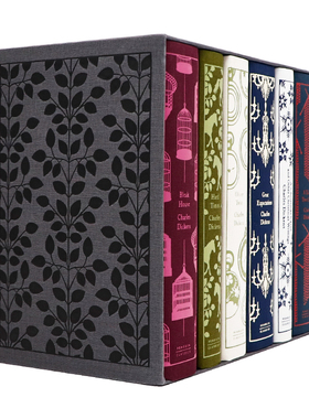 查尔斯狄更斯精装收藏版6册英文原版小说 Major Works of Charles Dickens 雾都孤儿远大前程双城记艰难时世圣诞颂歌企鹅布纹经典