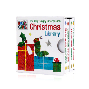 圣诞节绘本 Carle艾瑞卡尔 Hungry Christmas Library英文原版 Very Caterpillar Eric 好饿 绘本 毛毛虫圣诞图书馆4册手掌书The