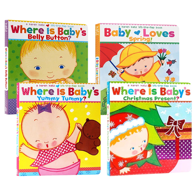 卡伦卡茨翻翻书4册幼儿启蒙入门