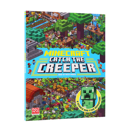 Minecraft 我的世界雷霆战机搜索与寻找冒险 英文原版书籍 Minecraft Catch the Creeper and Other Mobs 儿童益智游戏官方指南