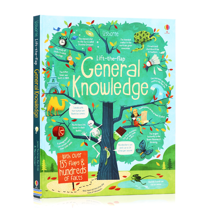 Usborne出品 揭秘知识Lift-the-flap General Knowledge英文原版绘本 全彩精装 儿童互动翻翻书纸板书科普读物 尤斯伯恩进口图书