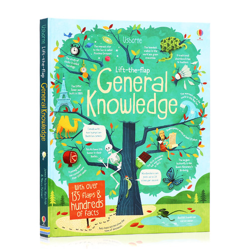 Usborne出品 揭秘知识Lift-the-flap General Knowledge英文原版绘本 全彩精装 儿童互动翻翻书纸板书科普读物 尤斯伯恩进口图书