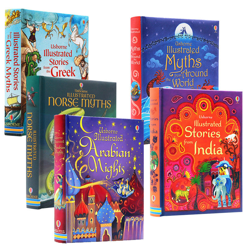 Usborne北欧/古希腊/印度/世界神话故事书Illustrated Stories from the Norse Myths英文原版绘本精装全彩插画版睡前故事绘本