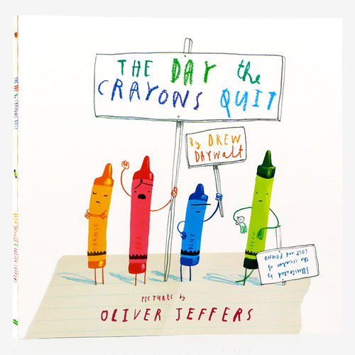 预售 进口英文原版绘本 The Day The Crayons Quit 小蜡笔大罢工 蜡笔辞职 Oliver Jeffers 儿童英语启蒙认知图画故事书平装大开