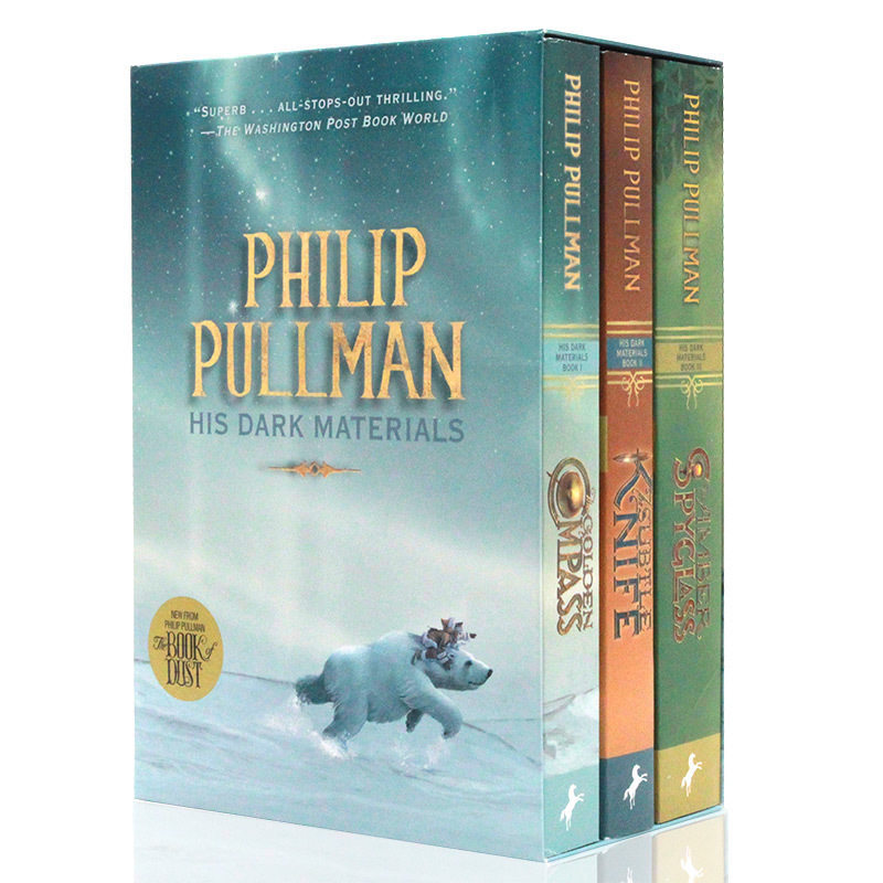 现货 黑暗物质三部曲 His Dark Materials Trilogy 英文原版书黄金罗盘 魔法神刀 琥珀望远镜 全英文版进口英语小说书籍 黑质系列