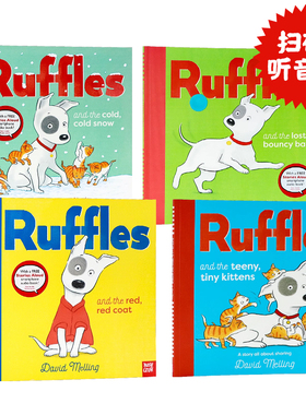 莱弗系列4册 英文原版 Ruffles 莱弗与红外套 绿色蔬菜 小猫咪 冰雪 丢失的弹力球 儿童英语启蒙图画故事 亲子共读 Nosy Crow