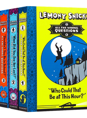 雷蒙斯尼奇侦探系列4册All The Wrong Questions 英文原版小说 墨渍镇谜团英文版 波特莱尔大冒险作者Lemony Snicket