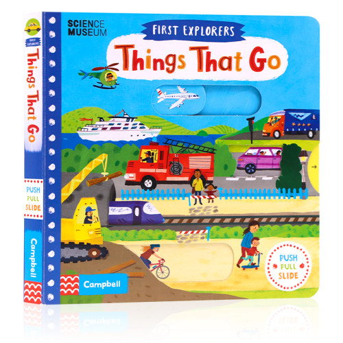 小小探险家系列机关操作书交通工具First Explorers Things That Go英文原版绘本幼儿童科普启蒙认知推拉纸板书亲子玩具书1-3-6岁