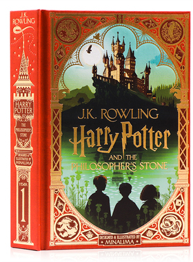 现货 哈利波特与魔法石MinaLima版互动书 英文原版新版全彩精装图书Harry Potter and the Philosopher's Stone JK罗琳周边正版