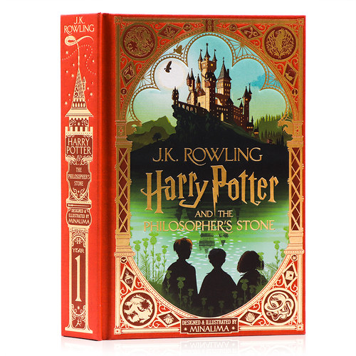 现货 哈利波特与魔法石MinaLima版互动书 英文原版新版全彩精装图书Harry Potter and the Philosopher's Stone JK罗琳周边正版