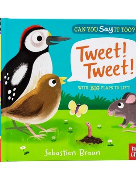 你也可以这样说吗飞禽动物 Can you say it too Tweet Tweet 英文原版绘本 低幼启蒙认知机关翻翻书 亲子互动趣味纸板书 Nosy Crow