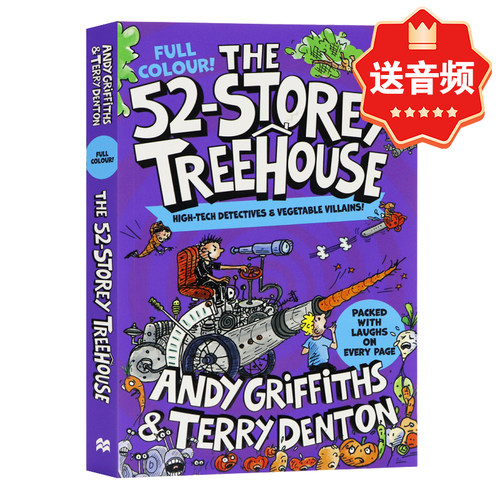 小屁孩树屋历险记4全彩漫画版 英文原版 The 52-Storey Treehouse Colour Edition 树屋故事第52层儿童故事章节书幽默英语课外读物
