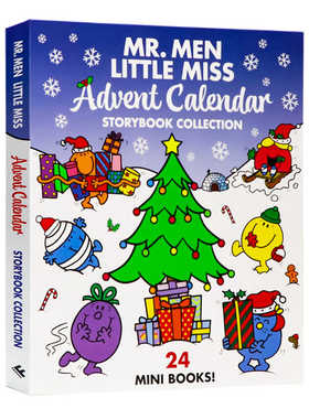 奇先生妙小姐官方倒数日历24册英文原版绘本 Mr Men Little Miss Advent Calendar 24 small pockets 圣诞节启蒙经典童话绘本大开