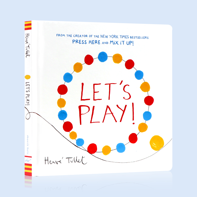 Let's Play 一起玩！法国童书大师 埃尔维杜莱 Herve Tullet 英文原版绘本 给孩子的儿童艺术启蒙书 互动色彩启蒙 精装书 0-3岁
