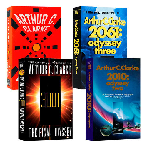 阿瑟克拉克 太空漫游四部曲 英文原版 2001 2010 2061 3001 Space Odyssey 四册 科幻悬疑文学小说 好莱坞同名电影原著 英语读物