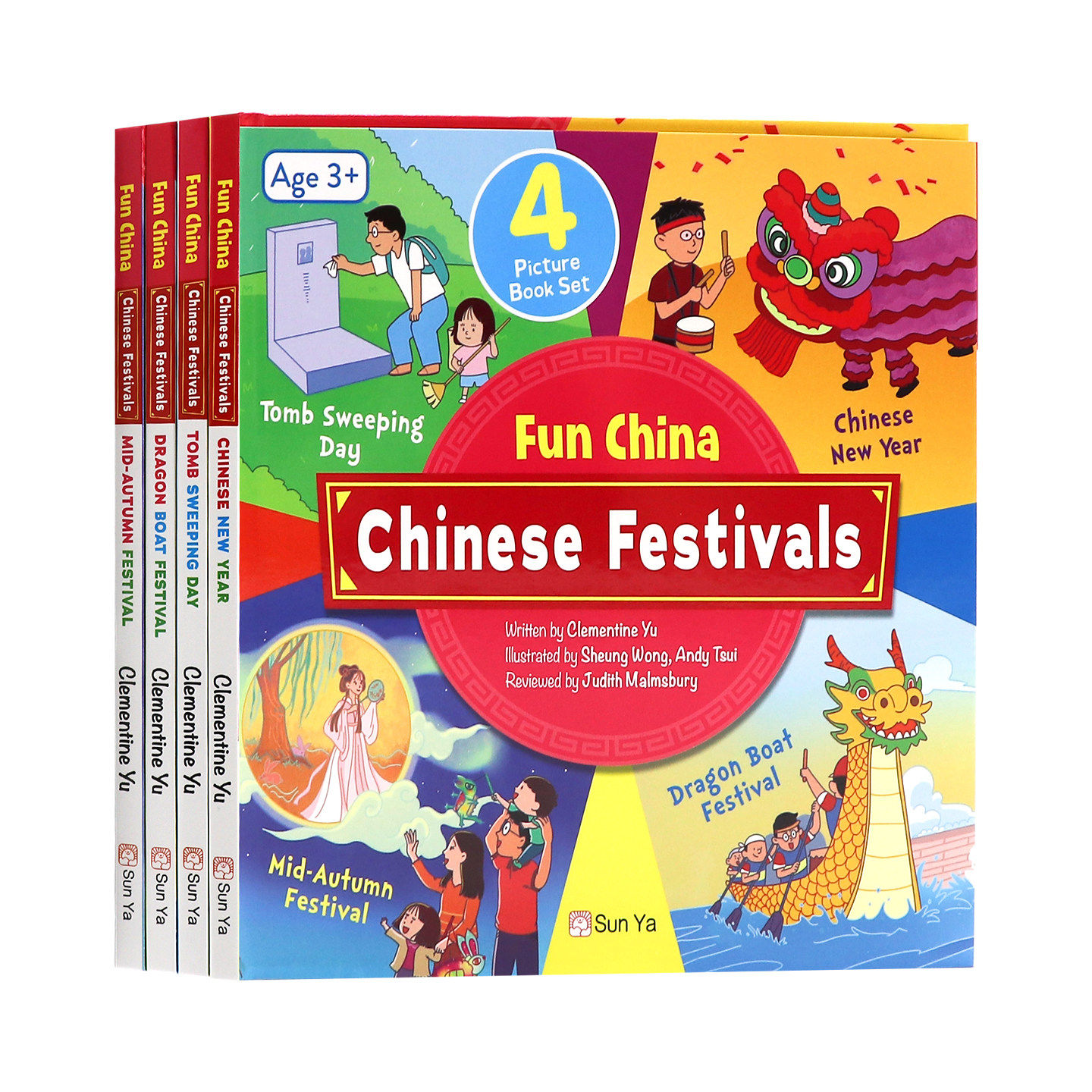 中国传统节日4册 英文原版绘本 Fun China Chinese Festivals 趣读中华 春节清明端午中秋 亲子共读节日风俗文化 国风图画书