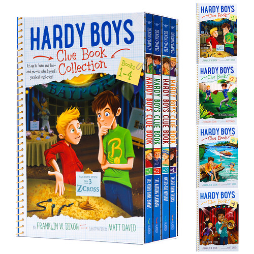 Hardy Boys Clue Book 哈迪男孩线索系列1-4册 英文原版进口图书 少年探险英语阅读故事书 儿童初级章节桥梁书 小说