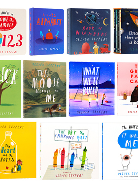 Oliver Jeffers 英文原版绘本 lost and found 智慧小孩The Day The Crayons Quit 小蜡笔大罢工提升想象力智慧友情儿童图画故事书